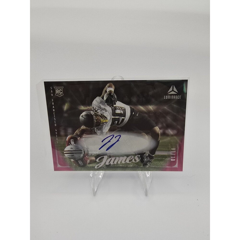 2025 Panini Luminance Jordan James Rookie Auto 01/10 #183 RC Autograph 49ers